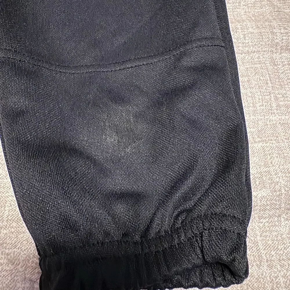 Easton Youth Large YL Black Baseball Pants Elastic Cuff Boys Girls